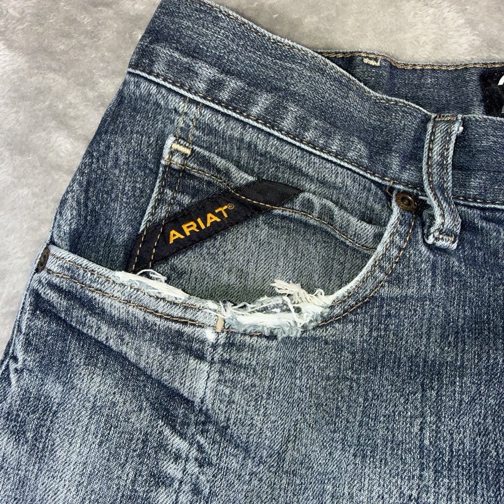 Ariat Rebar M4 Relaxed Fit Bootcut Blue Jeans Mens 32x32 Cowboy Western Wear - Picture 7 of 13